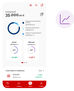 Gestisci i tuoi investimenti dall’app Gestisci i tuoi investimenti dall’app